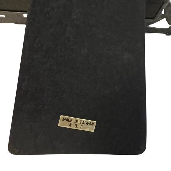 Vintage Faux Bamboo Cast Metal Picture Frame Dark Gray Metal Made in Taiwan ROC - Picture 4 of 10